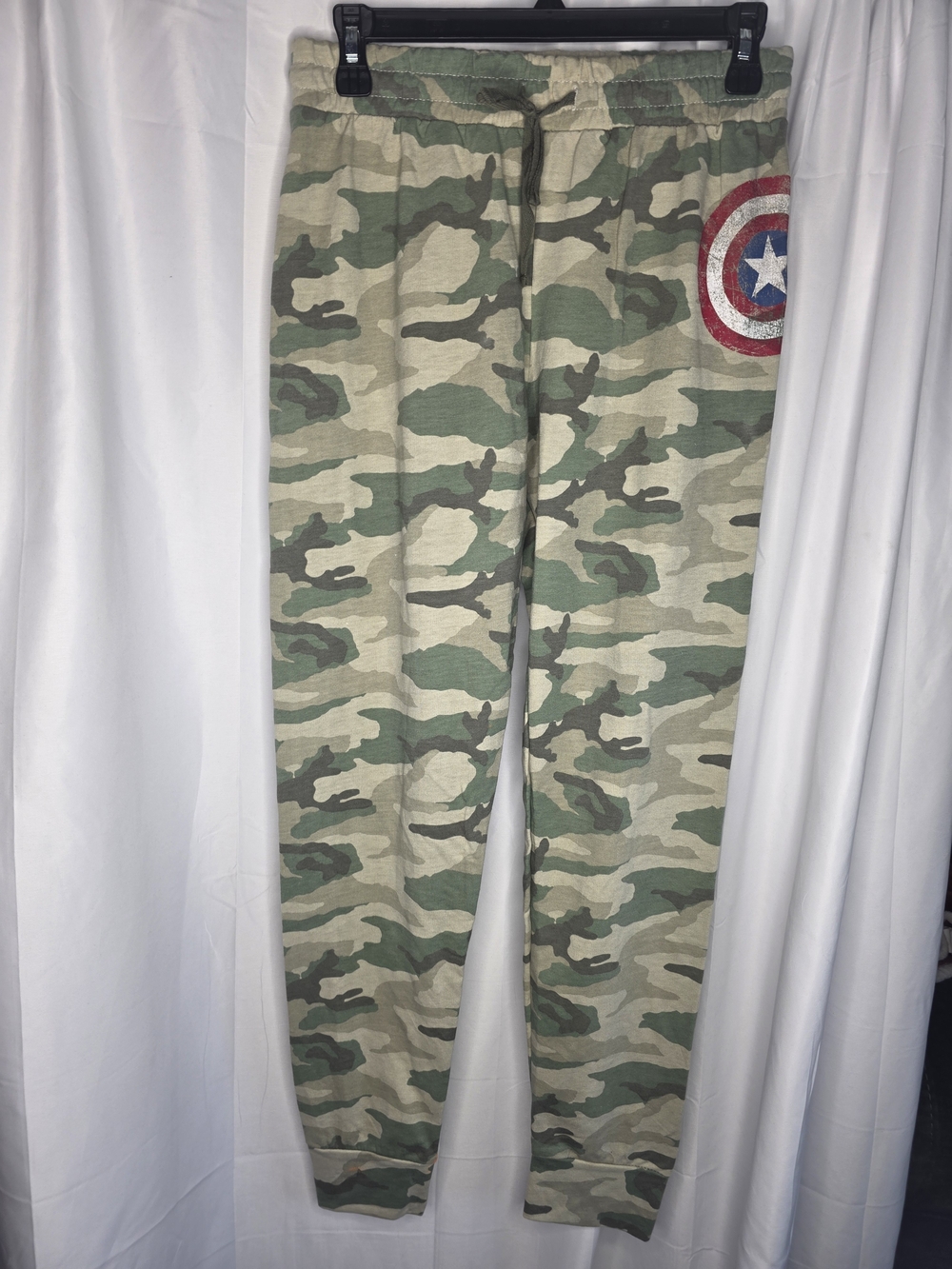 Marvel Olive and Beige Camo Elastic Waist